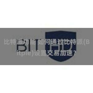 比特派功能 如何通过比特派(Bitpie)设置交易加速？