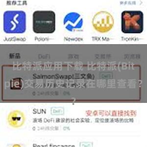 比特派应用下载 比特派(Bitpie)交易历史记录在哪里查看？